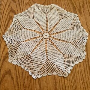 Handmade Medium Cream Crochet Doily